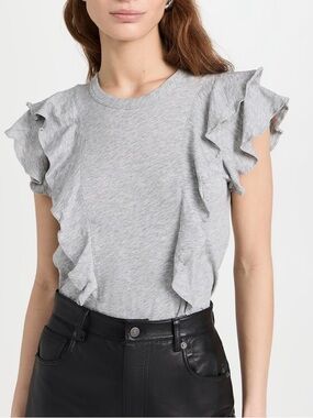 Veronica Beard Bea Short Sleeve Ruffle Tee
ii8